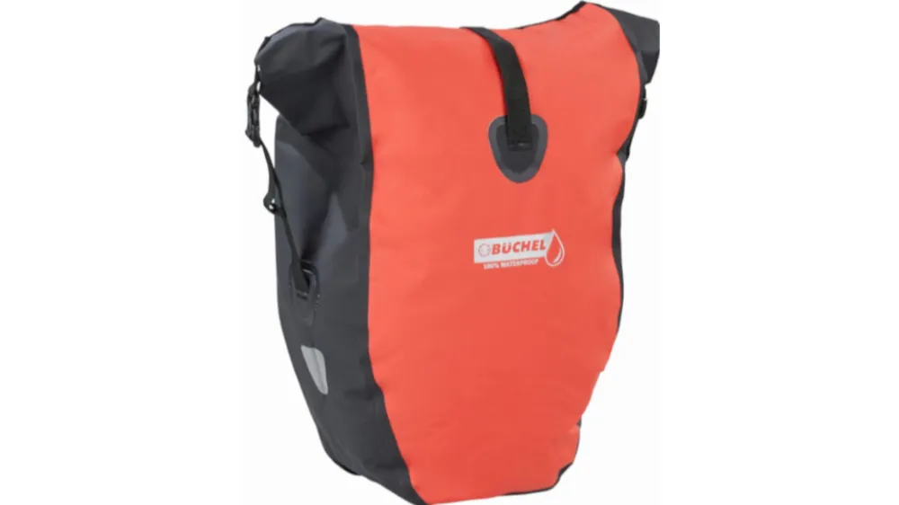 Büchel Gepäckträgertasche 100 % Wasserdicht inkl. Halterungssystem schwarz/rot 25,4 L Sale
