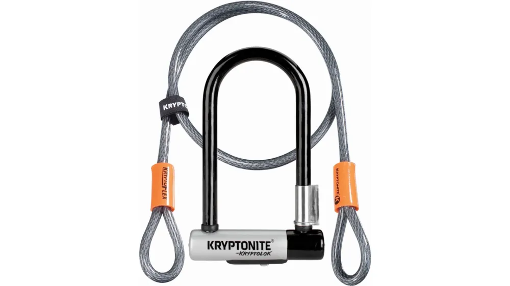 Meistverkauft Kryptonite KryptoLok Mini 7 inkl. Flex-Cable, inkl. FlexFrame-Halterung Bügelschloss