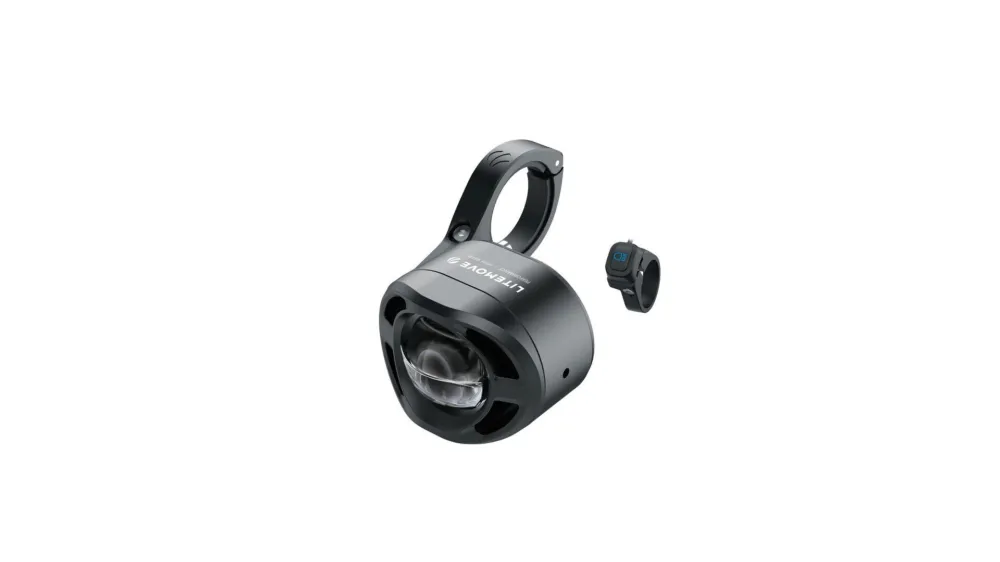 Versand Am Gleichen Tag Litemove Scheinwerfer AEW230 für E-Bikes inkl Lenkerhalter schwarz