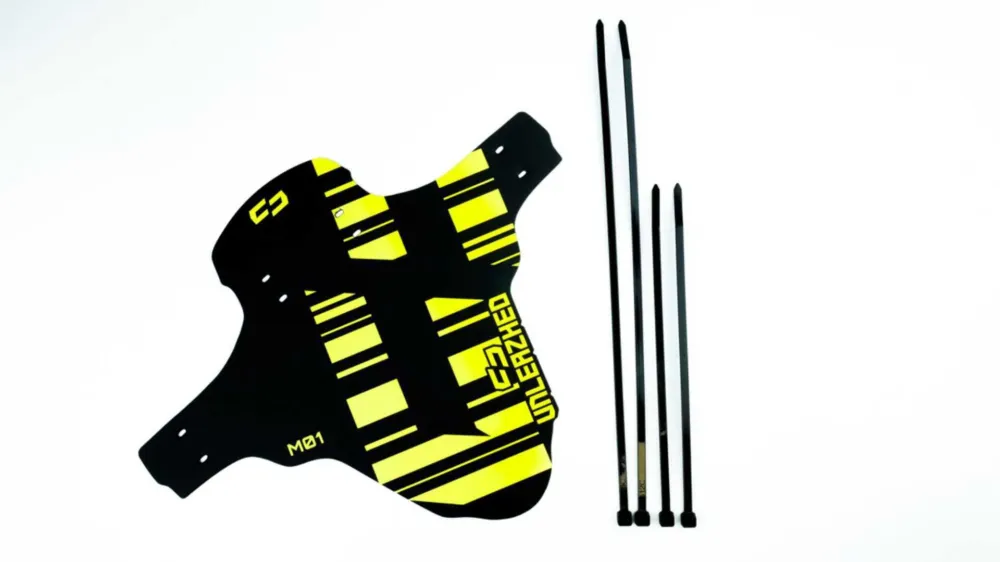 Versand Am Gleichen Tag Unleazhed M01 Mudguard Logo Skin unsplash 1 pcs, 4 cable ties yellow