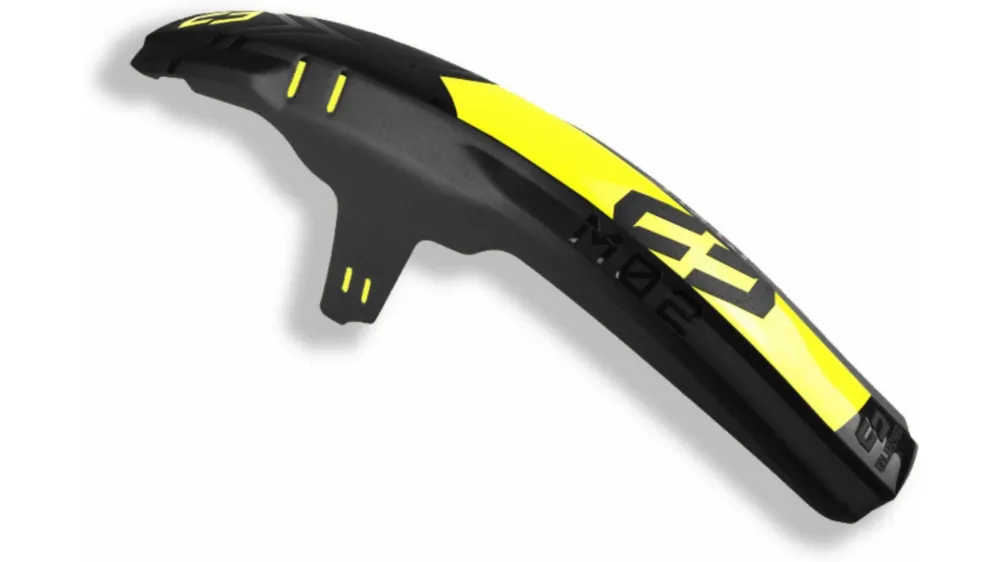 Unleazhed M02 Mudguard Big Decal Logo Skin unsplash 1 pcs 4 formcut yellow Sonderangebot