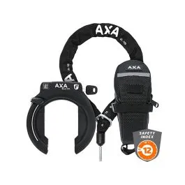 AXA Block XXL Rahmenschloss + ULC100 Kette + Tasche (schwarz) Echt