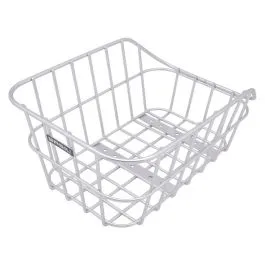 Basil Cento Aluminium Hinterrad Schultaschenkorb (silber) Kostenloser Versand