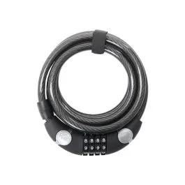 Schneller Versand Contec EcoLoc Zahlenspiralkabelschloss (185cmx12mm | schwarz / grau)