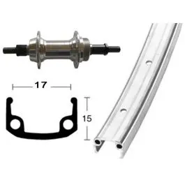 Direktkauf Bike Parts Hinterrad 27x1.1/4 Schraubzahnkranz Starr 36 Loch (silber)
