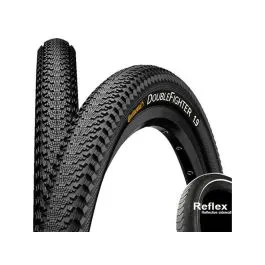 Continental Double Fighter III Clincher Tyre (37-622 Reflex - black) Kracherpreis