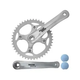 SunRace FCS720 Kurbelgarnitur (42 Zähne | 170mm | ohne Kettenschutz | silber) Markenprodukt