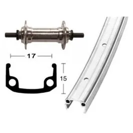 Angebot Bike Parts Vorderrad 27x1.1/4 Alu Starr 36 Loch (silber)