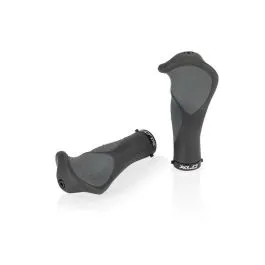 XLC GR-S22 Ergonomic Fahrradgriffe (135/92mm | schwarz / grau) Kostenloser Rückversand