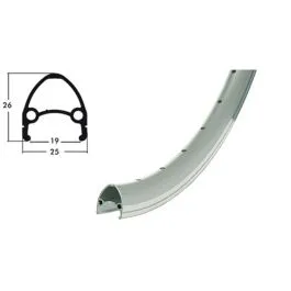 Schürmann Euroline Fahrradfelge (19-622 | 36 Loch | silber) Zertifiziert