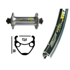 Bike Parts Vorderrad 13-622 Tiagra SSP 32 Loch Exal XR-1 ohne Ösen DD (schwarz / silber) Versand Am Gleichen Tag