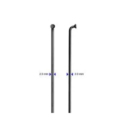 Nur Für Kurze Zeit Messingschlager M28460702 Speichen (270 x Ø 2.0mm | 100 Stück | schwarz)