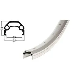 Schürmann Yak-19 Aluminium Fahrradfelge (19-559 | 36 Loch | silber) Sonderangebot
