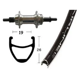 Bike Parts Hinterlaufrad (26" | 1,75" | Alunabe | Starr | 36 Loch | Airline 1 | schwarz / silber) Expressversand