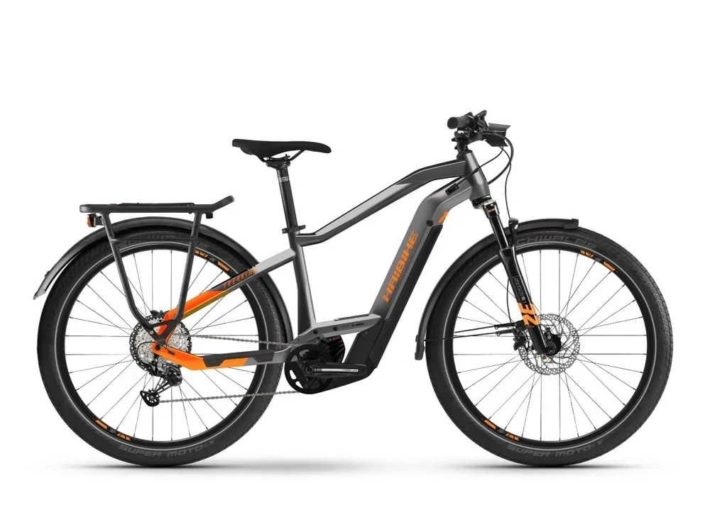 Wochenendangebot Haibike Trekking 10 High | Trekking E-Bike | 27,5" | 625Wh Bosch CX | anthrazit / orange-54 cm