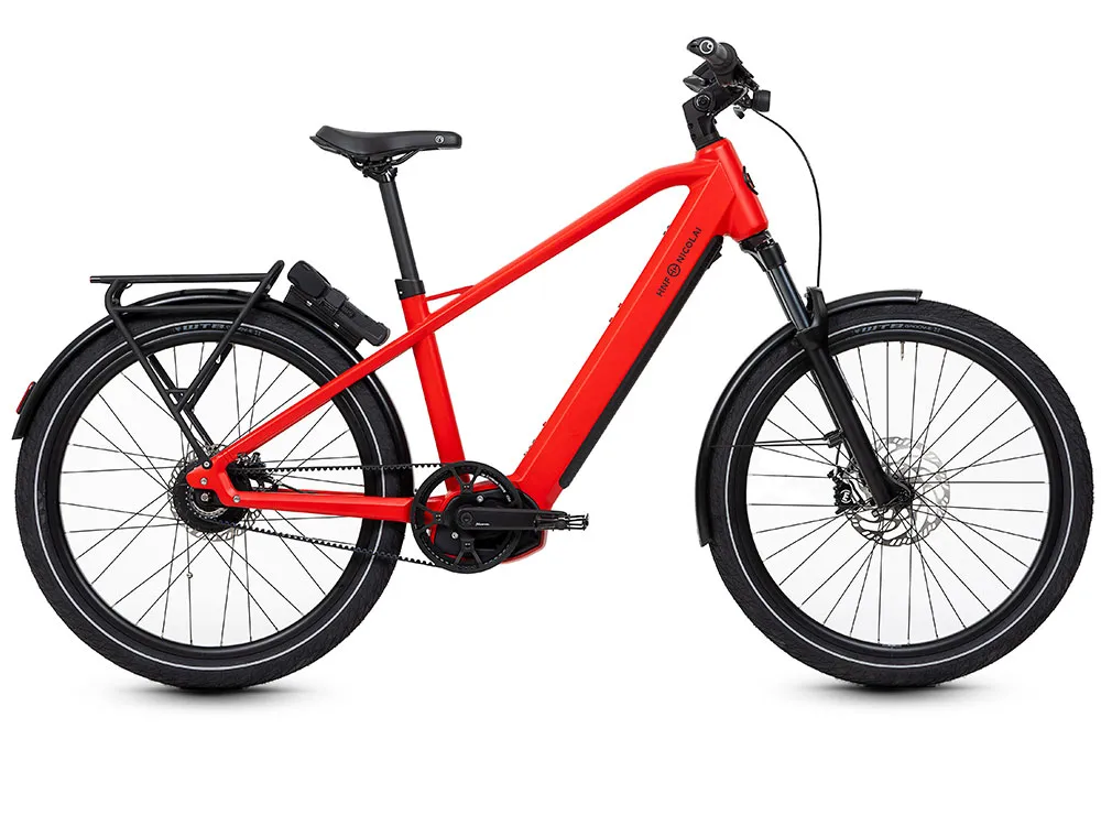 Begrenztes Angebot HNF Nicolai XD4 All-Terrain | E-Mountainbike | 27,5" | 750Wh Bosch CX | rot-45 cm