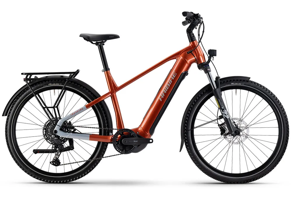 Preisknaller Haibike Trekking 4 High | Trekking E-Bike | 27,5" | 720Wh Yamaha PW-S2 | orange / silber-50 cm