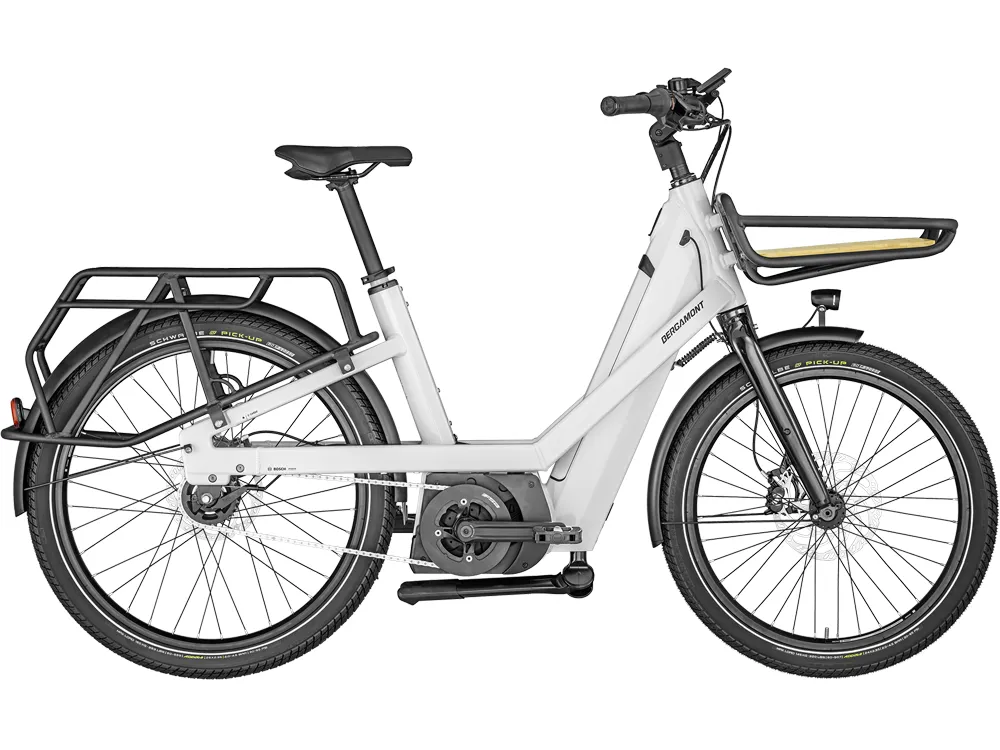 Bergamont E-Cargoville Bakery Expert | E-Lastenrad | 26" | 500Wh Bosch | glanzweiß-50 cm Preis Gesenkt