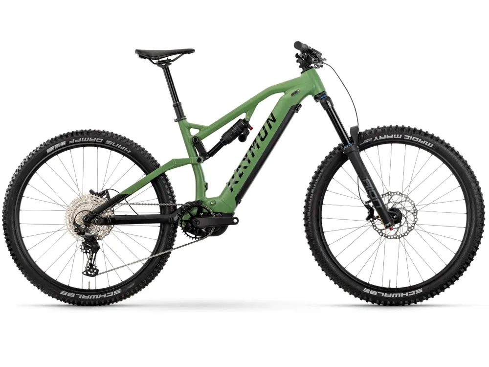 Raymon Trailray 170 | E-MTB Fully | 29" | 800Wh Yamaha PW-XM | reseda green / black / violet-46 cm Neue Ware