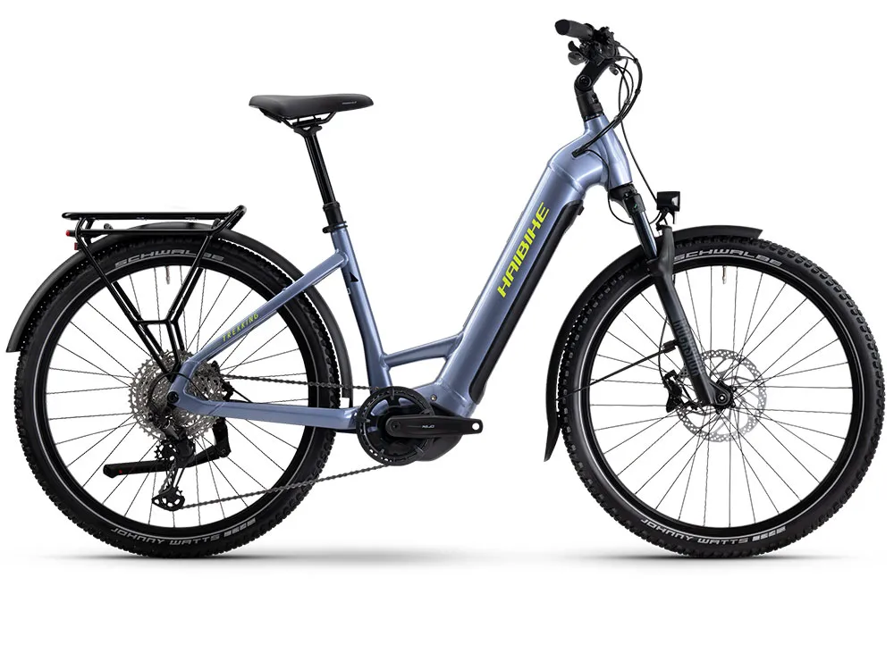 Haibike Trekking 7.5 Low | Trekking E-Bike | 27,5" | 720Wh Yamaha PW-X3 | blau / gelb-50 cm Mega-Angebot
