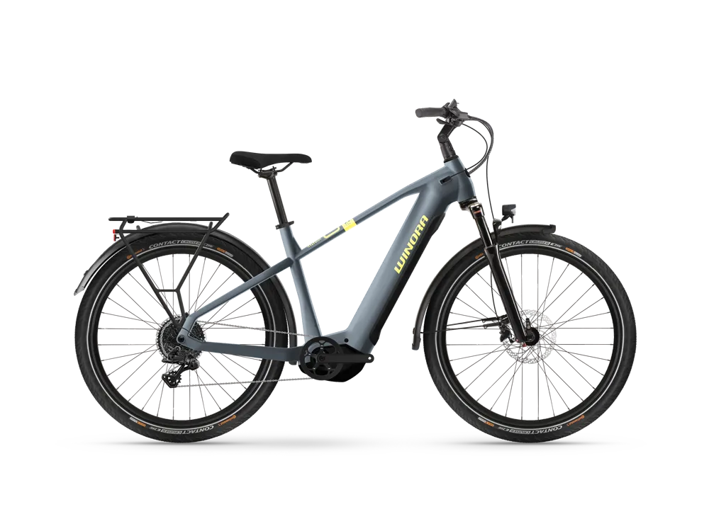 Zertifiziert Winora Yucatan X10 High | Trekking E-Bike | 27,5" | 720Wh Yamaha PW-S2 | stahlblau-40 cm