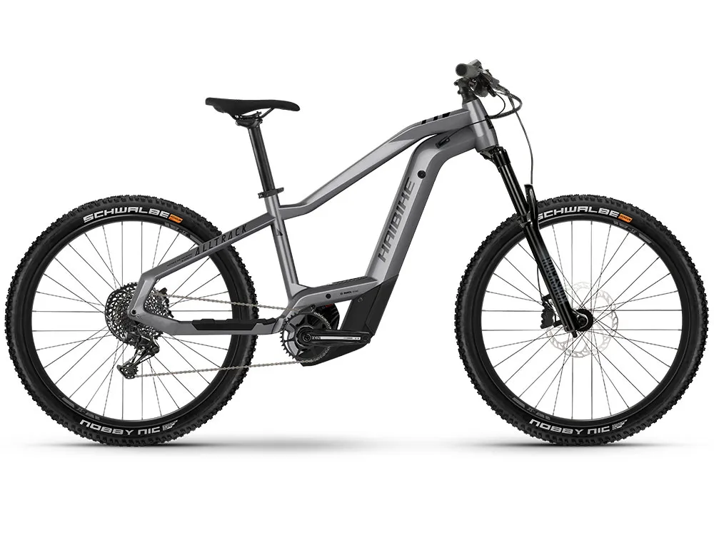 Neu Haibike AllTrack 9 | E-Mountainbike | 27,5" | 750Wh Bosch CX | silber / schwarz-41 cm