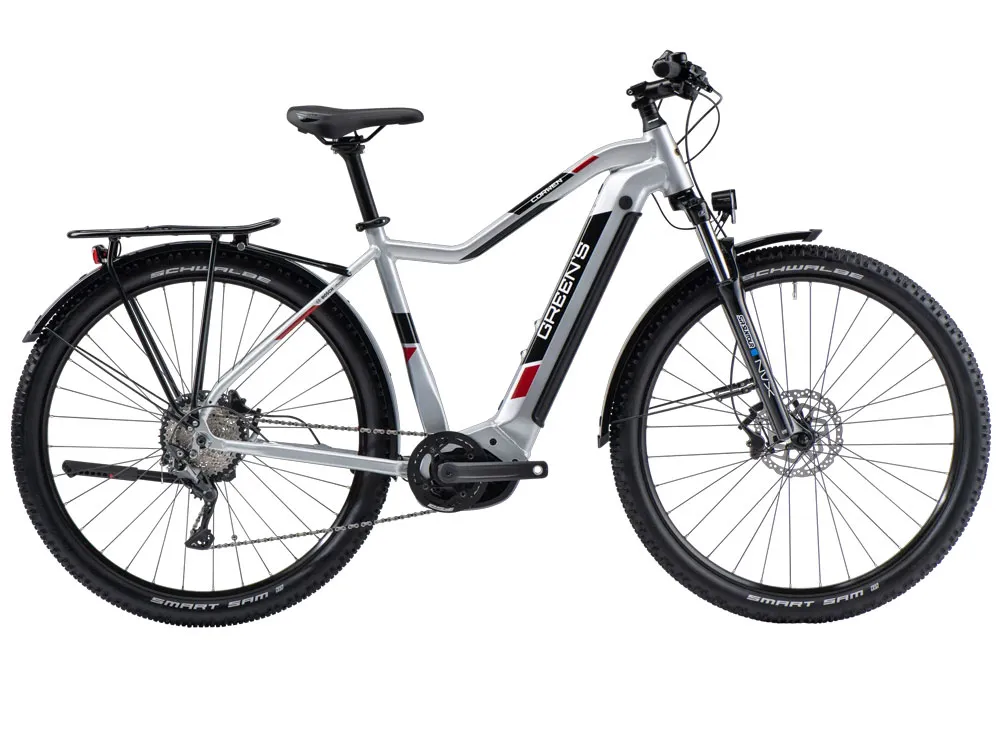 Gratis Versand Green\\u2019s Corwen F625 Mid | Trekking E-Bike | 29" | 625Wh Bosch CX | light grey | medium & large-46 cm