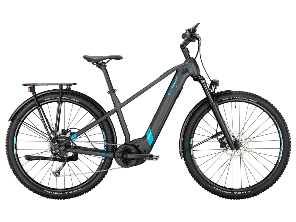 Conway Cairon C 2.0 High | Trekking E-Bike | 27.5" | 625Wh | Bosch CX | black metallic matt / turquoise metallic-41cm Kostenloser Rückversand