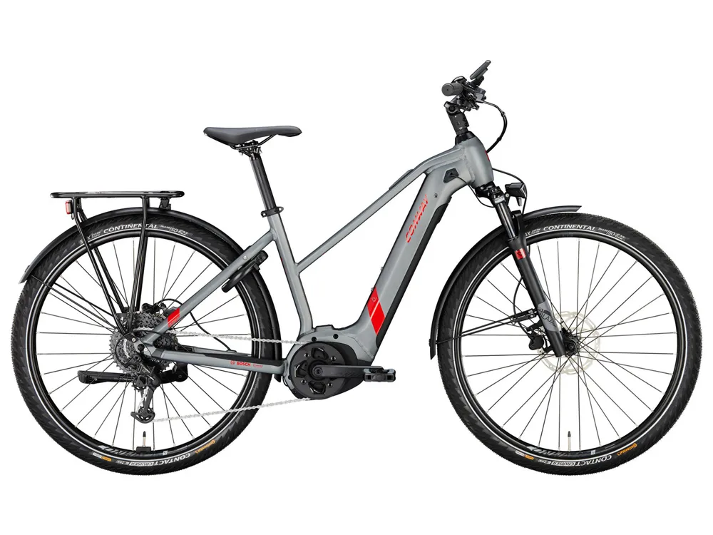 Echt Conway Cairon T 2.0 625 Mid | Trekking E-Bike | 28" | 625Wh | Bosch | shadowgrey metallic matt / red metallic-38cm