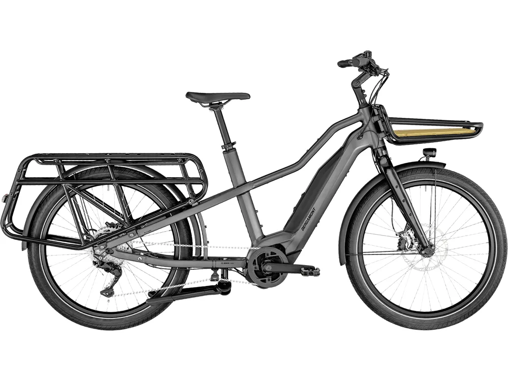 Online Kaufen Bergamont E-Cargoville LT Edition | E-Lastenrad | 26" | 500Wh Bosch | anthrazit / grau-47 cm