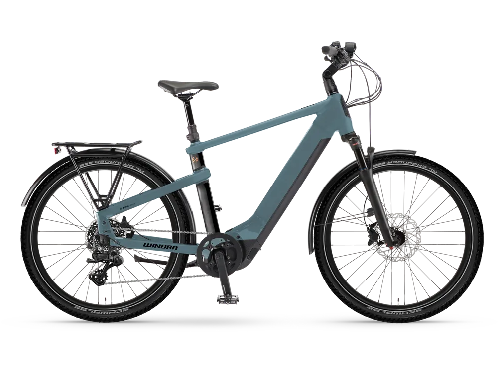 Garantierte Lieferung Winora Yakun X10 High | Trekking E-Bike | 27,5" | 750Wh Bosch CX | blau-50 cm