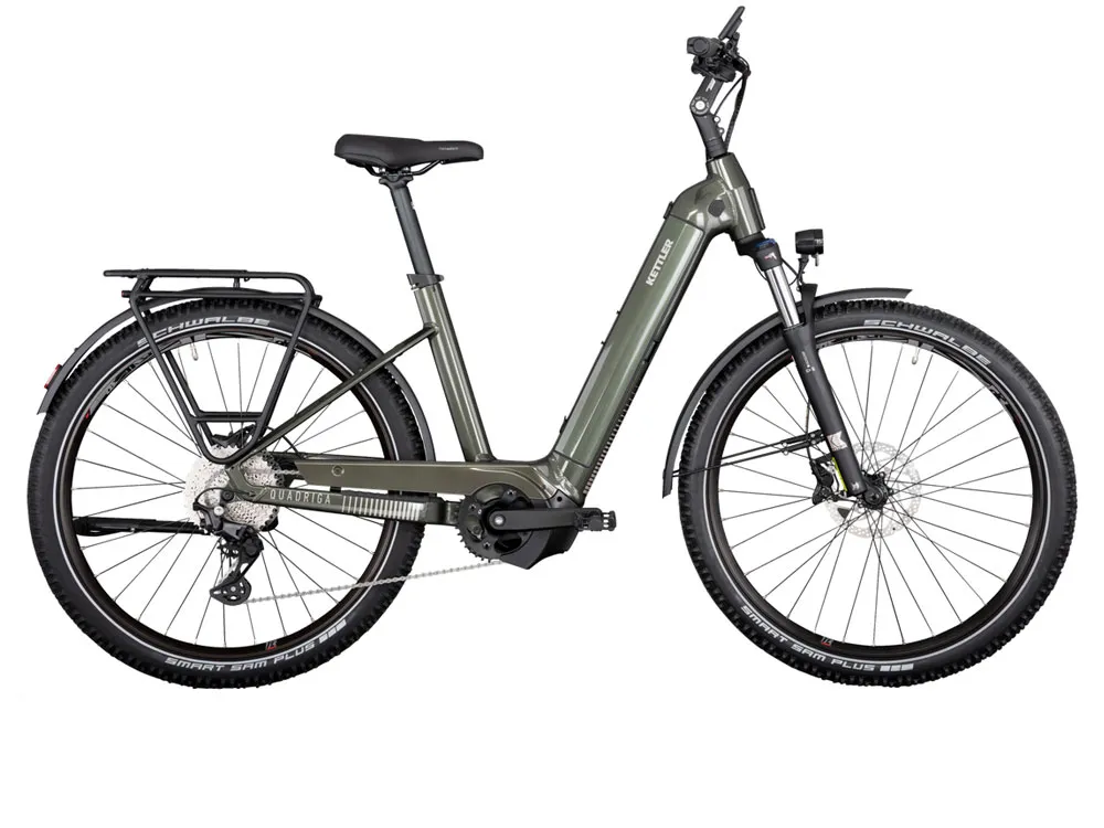 Solange Der Vorrat Reicht Kettler Quadriga Town&Country CX10 LG Low | Trekking E-Bike | 27,5" | 750Wh Bosch CX | classic green shiny-42 cm