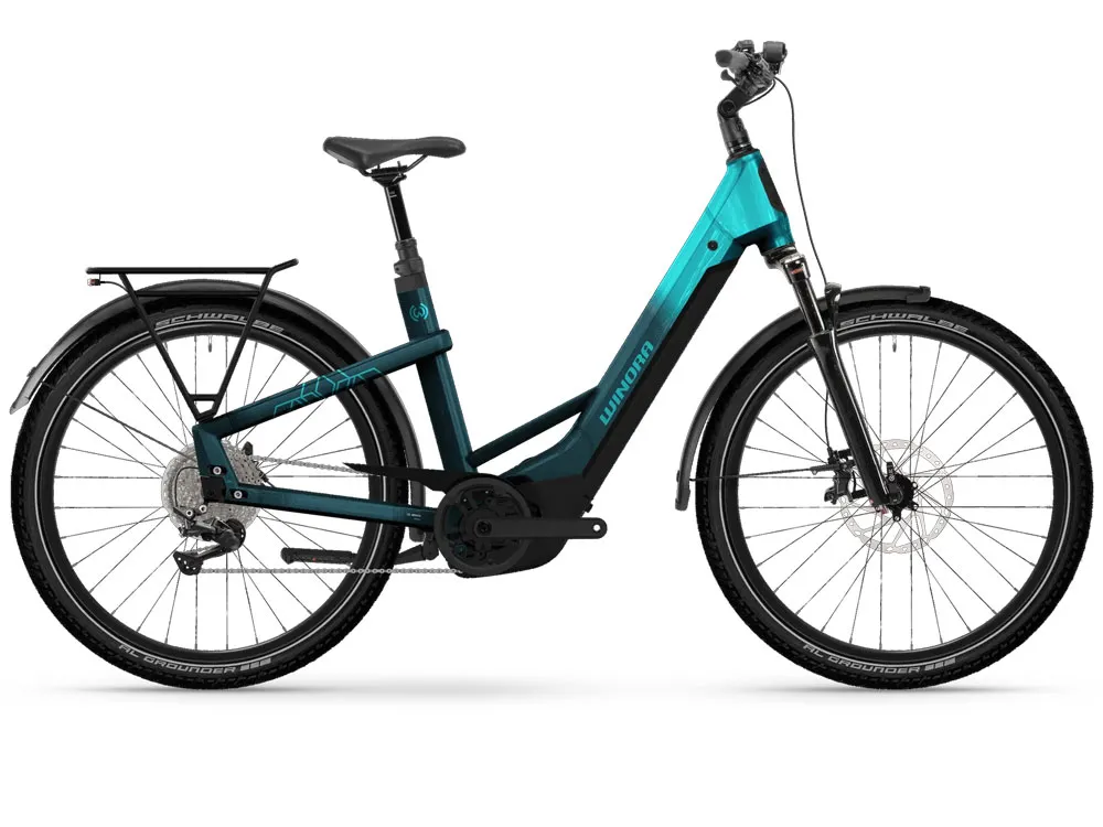 Winora Yakun X12 Low | Trekking E-Bike | 27,5" | 800Wh Bosch CX | blue monday / aqua-47 cm Geprüft