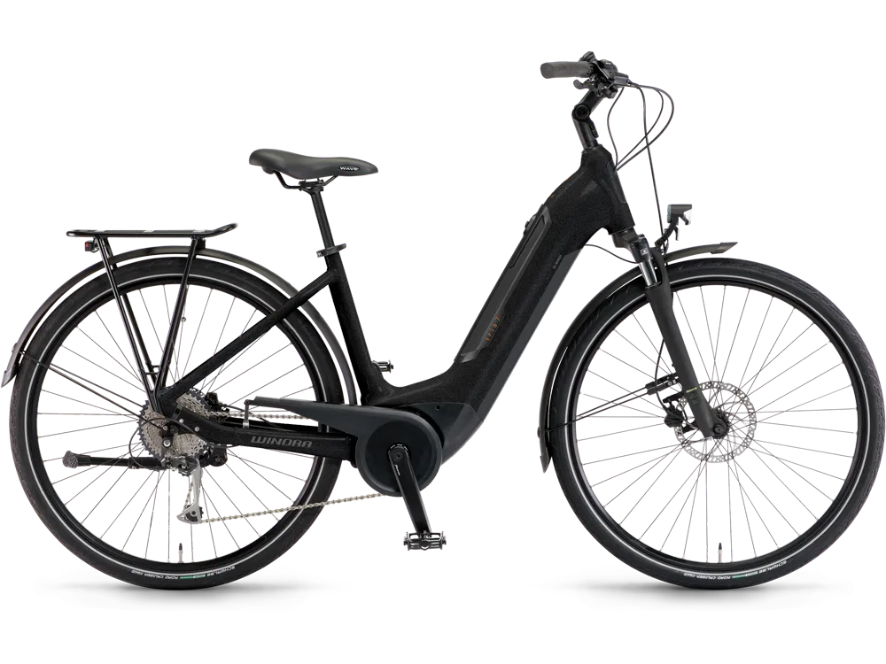 Heißes Angebot Winora Tria X7 Low | City E-Bike | 28" | 500Wh Bosch | schwarz-56 cm