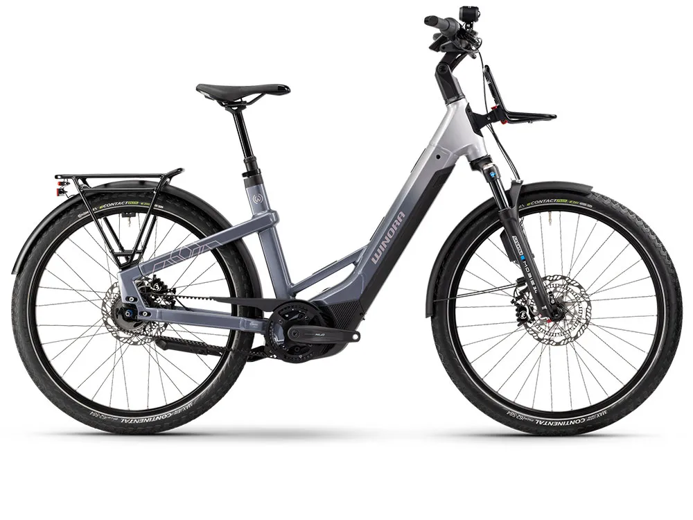 Winora Yakun R5 Pro ABS Low | Trekking E-Bike | 27,5" | 800Wh Bosch CX | downtown / haselnussgrau-47 cm Billig