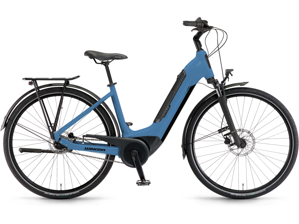 Günstig Winora Tria N8 E Low | City E-Bike | 28" | 500Wh Bosch | Rücktritt | blau-51 cm