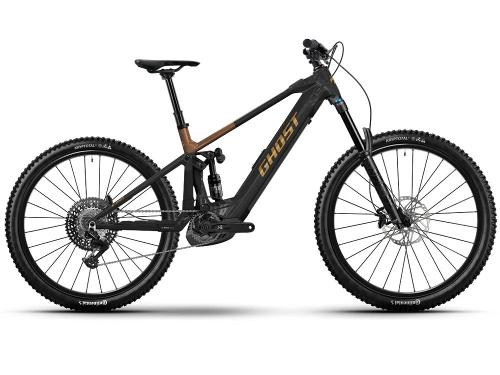 Ghost E-Riot CF Pro High | E-MTB Fully | 29/27.5" | 800Wh Bosch CX | heavy metal / deep coffee-38.4cm Knallerangebot