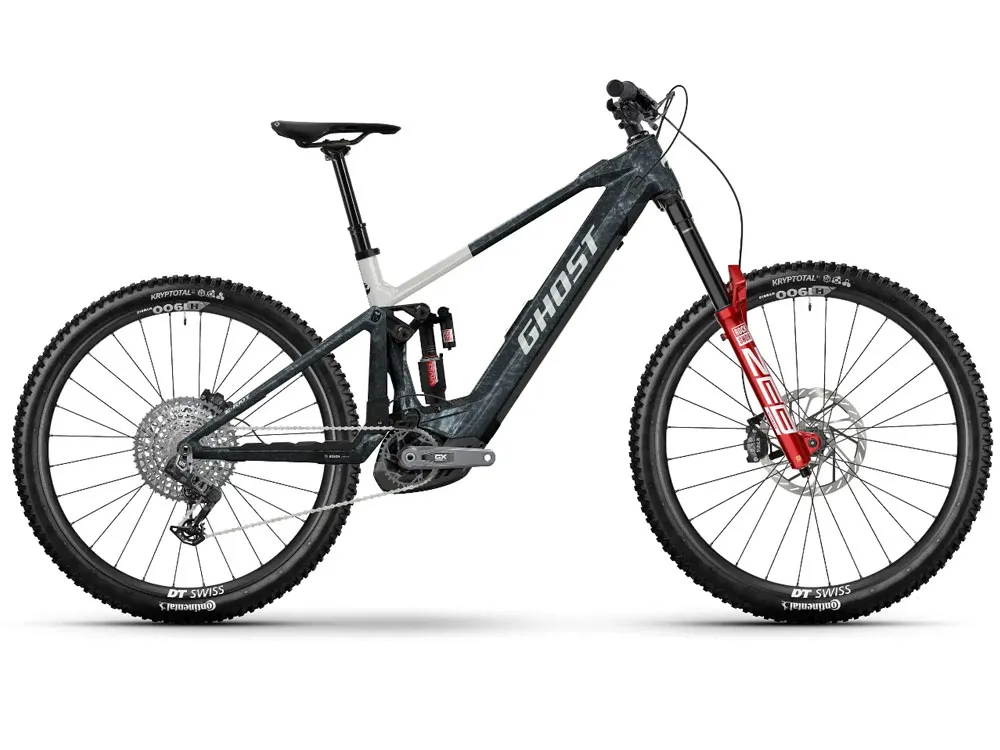 Ghost E-Riot CF Full Party High | E-MTB Fully | 29/27.5" | 800Wh Bosch CX-R | ud carbon-mist blue / pure elegance-40.9cm Versand Am Gleichen Tag