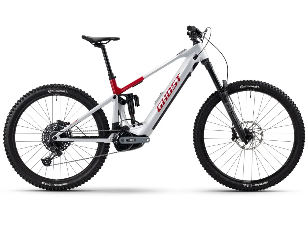 Saisonangebot Ghost E-Riot CF Advanced Kiox 300 High | E-MTB Fully | 29/27.5" | 800Wh Bosch CX | rebel red / misty grey-40.9cm