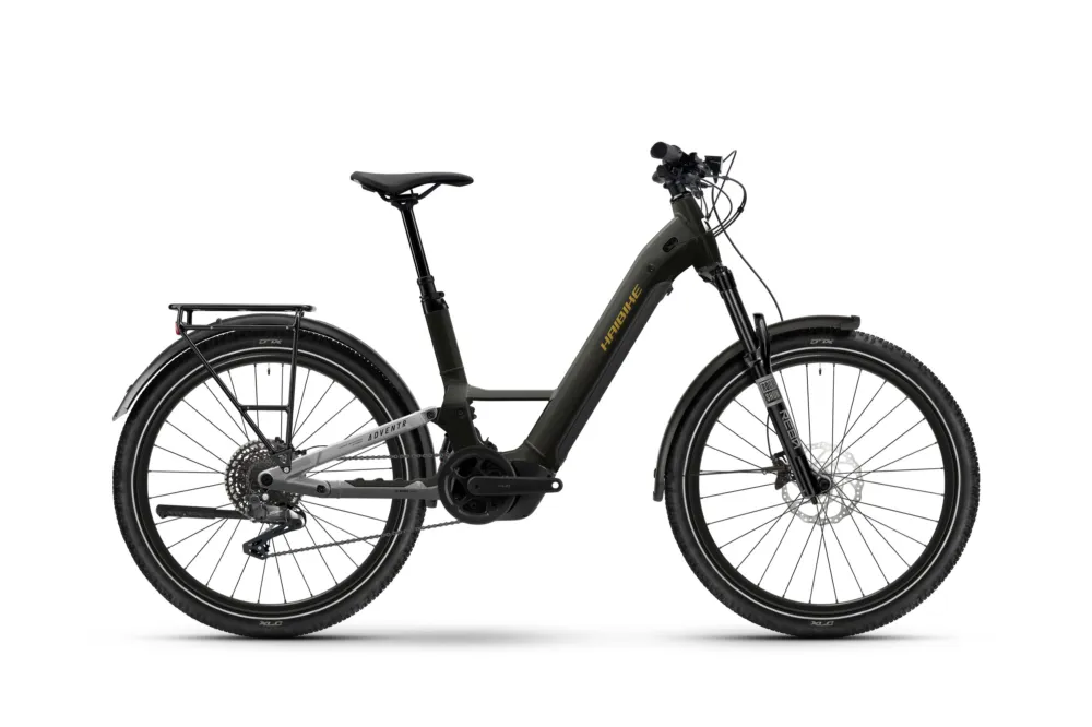 Echt Haibike Adventr 6 Low | Fully Trekking E-Bike | 27.5" | 800Wh Bosch PX | sparkling black / platinum chrome-43cm