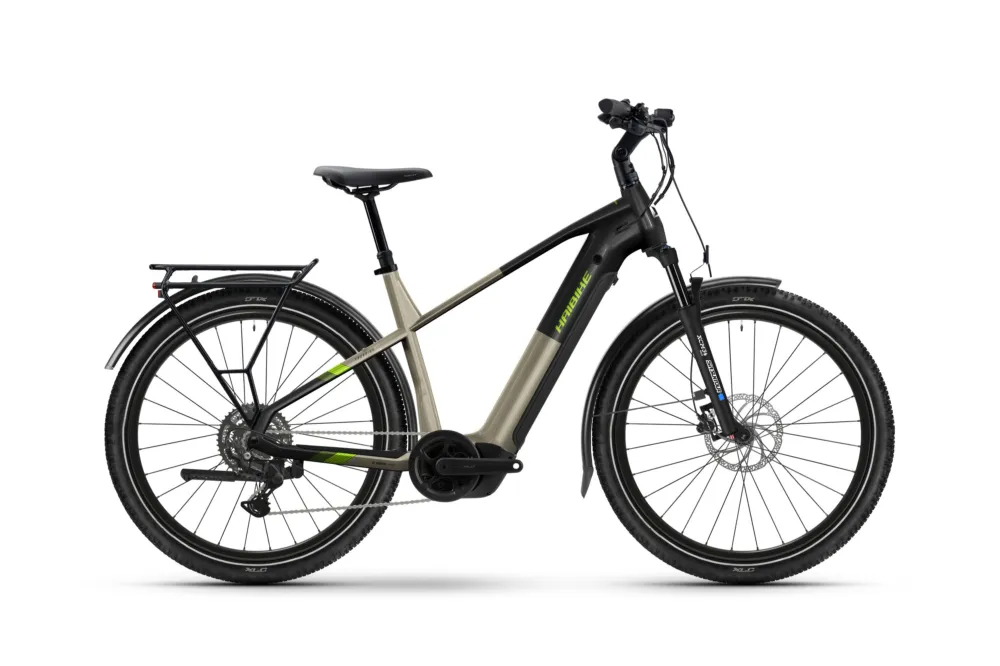 Top-Angebot Haibike Trekking 4 High | Trekking E-Bike | 27.5" | 600Wh Bosch PX | calm sand / lime-50cm