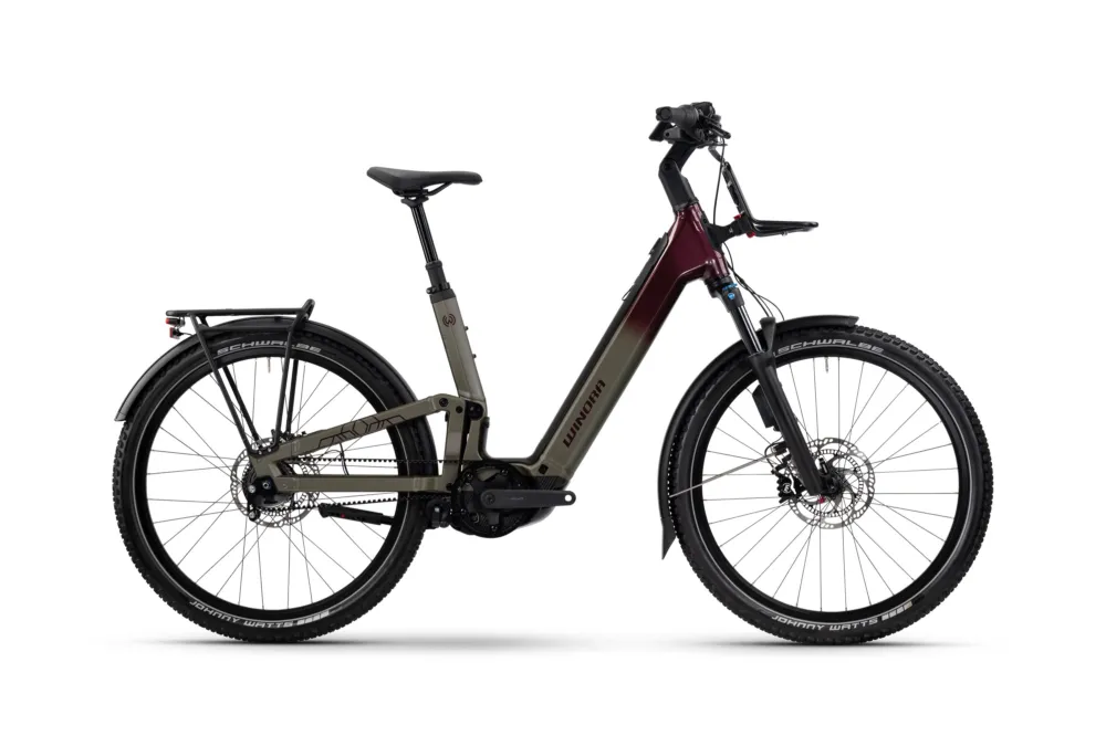 Direktkauf Winora Sinus FS R5f Pro Low | E-MTB Fully | 27.5" | 800Wh Bosch CX | sand / deep red-44cm