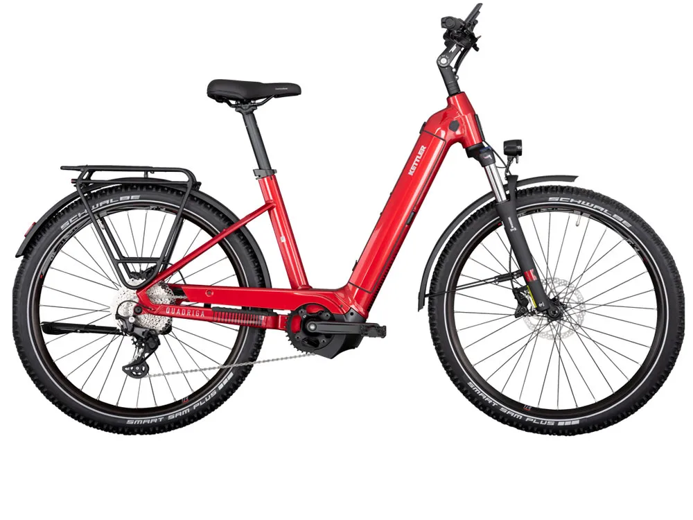Top-Angebot Kettler Quadriga Town&Country CX10 LG Low | Trekking E-Bike | 27,5" | 625Wh Bosch CX | classic red shiny-42 cm