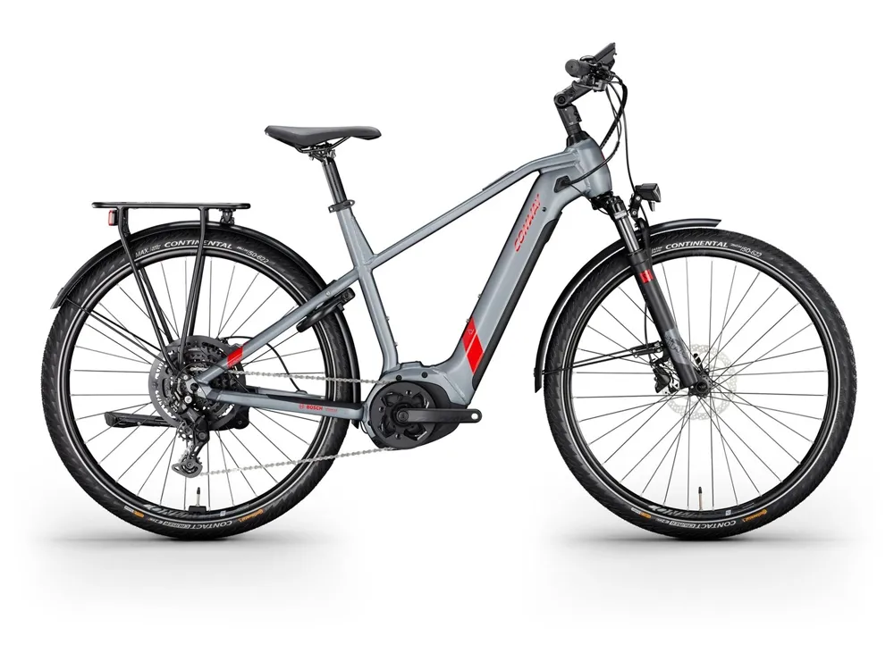 Conway Cairon T 2.0 625 SE High | Trekking E-Bike | 28" | 625Wh | Bosch | shadowgrey metallic matt / red metallic-54cm Sonderaktion