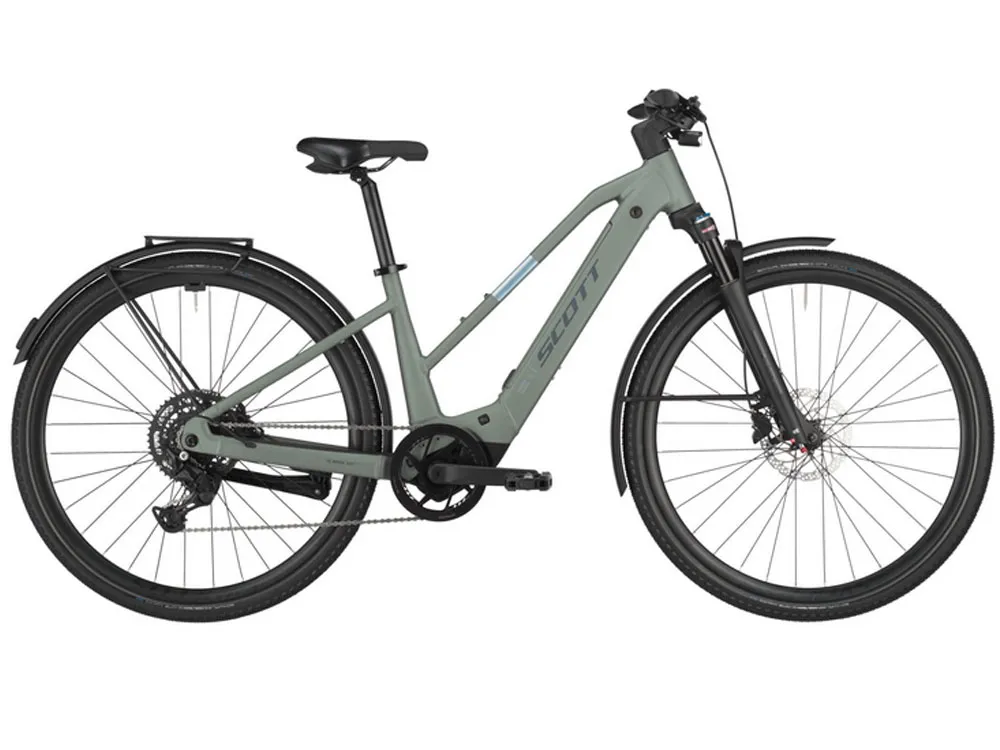 Direktkauf Scott Passage 30 Slope City Mid E-Bike | 28" | 400Wh Bosch SX | Midland green-49 cm