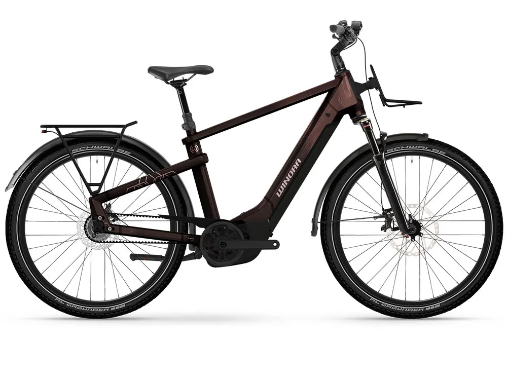 Angebot Winora Yakun R5 High | Trekking E-Bike | 27,5" | 600Wh Bosch CX | rot / lilarot-54 cm