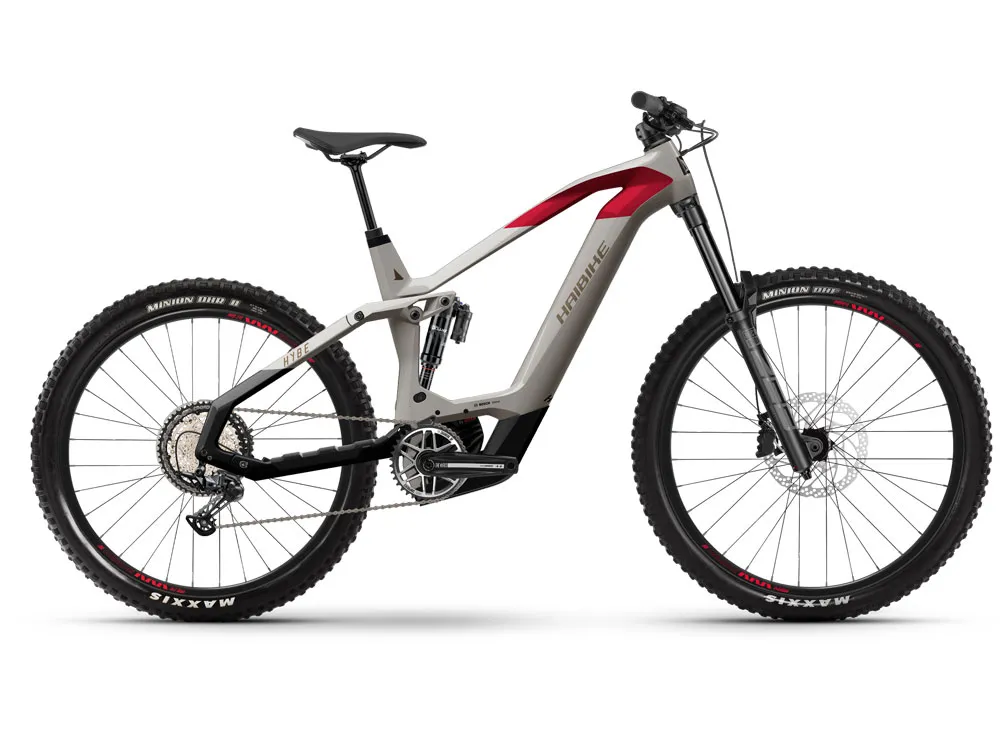 Haibike Hybe 9 | E-MTB Fully | 29/27,5" | 750Wh Bosch CX | grau / rot-41 cm Sonderangebot