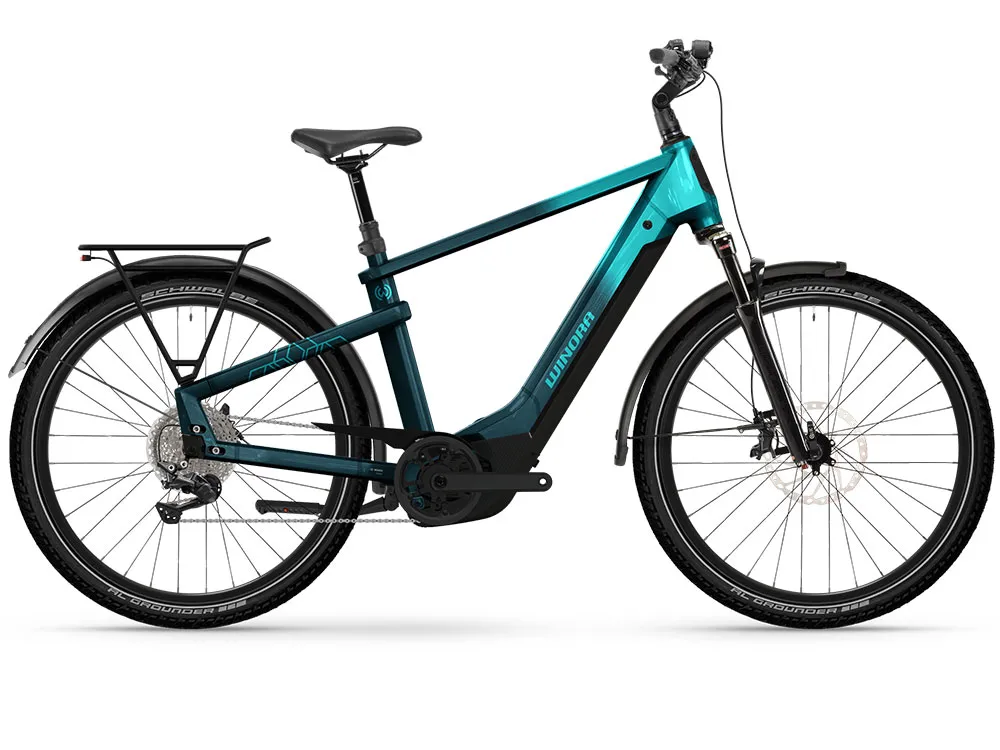 Winora Yakun X12 High | Trekking E-Bike | 27,5" | 800Wh Bosch CX | blue monday / aqua-47 cm Günstig