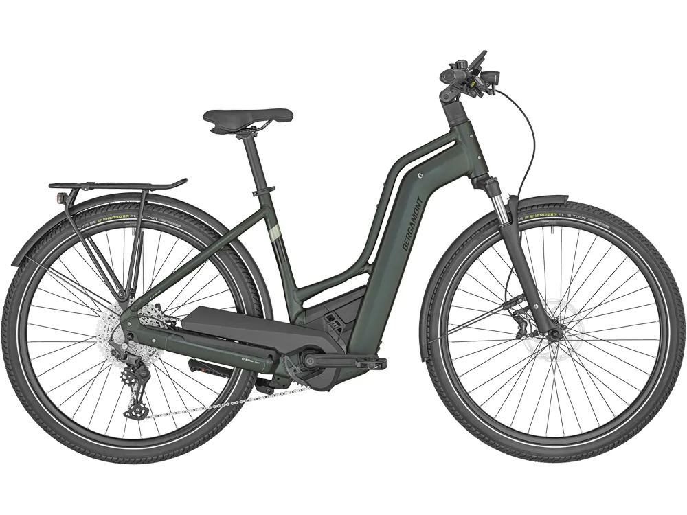 Rabatt Bergamont E-Horizon Expert 6 Amsterdam Low | Trekking E-Bike | 28" | 625Wh Bosch CX | grünlich grau-60 cm