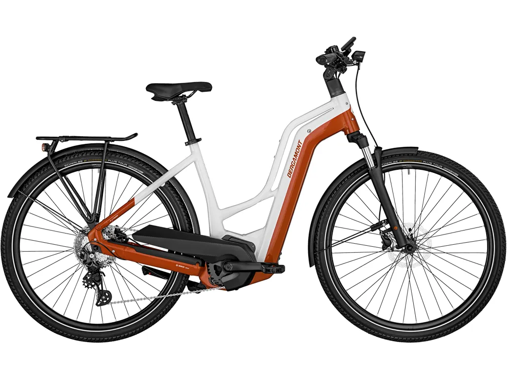 Bergamont E-Horizon Edition LTD Amsterdam Low | Trekking E-Bike | 28" | 750Wh Bosch | glanzweiß / orange-60 cm Preisknaller